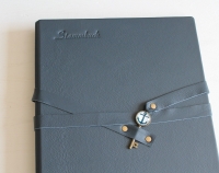 Stammbuch "Schlüssel mit Anker" DIN A4, blau